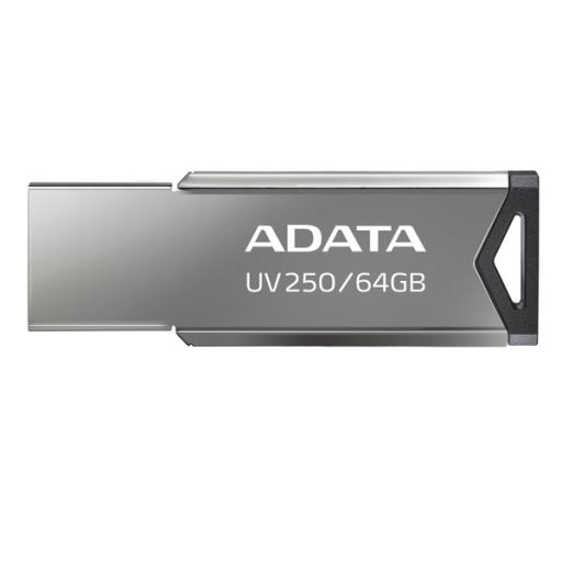 ADATA MEMORIA FLASH ADATA UV250 64GB USB 2.0 PLATA (AUV250-64G-RBK)
