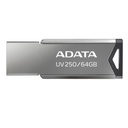 ADATA MEMORIA FLASH ADATA UV250 64GB USB 2.0 PLATA (AUV250-64G-RBK)