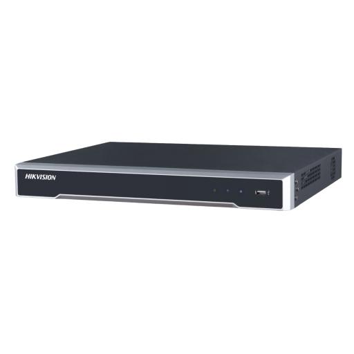Hikvision Digital Technology NVR 8 Megapixel (4K) / 16 canales IP / Soporta Cámaras con AcuSense / 2 Bahías de Disco Duro / HDMI en 4K / Sin Puertos PoE+ / Alarmas I/O