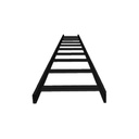 CHAROFIL Escalera tubular, tramo recto epoxica de 1.5" de Peralte  x 4" de Ancho, tramo de 3 m, ideal para Centros de Datos