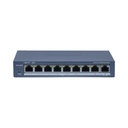 Hikvision Digital Technology Switch Monitoreable PoE+ / 8 puertos 10/100 Mbps PoE+ / 1 puerto 10/100/1000 Mbps de Uplink / PoE hasta 250 metros / conexión remota desde Hik-ParnerPro / 110 W