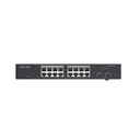 RUIJIE Switch L2 Administrable PoE con 16 puertos Gigabit PoE 802.3af/at + 2 SFP para fibra 1Gb, gestión gratuita desde la nube, 240w