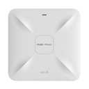 RUIJIE Punto de Acceso Wi-Fi 6 para Interior, se Instala en Techo o Pared, hasta 512 Usuarios y 3.2 Gbps, Doble Banda 802.11ax MU-MIMO 4x4