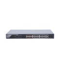 Hikvision Digital Technology Switch Monitoreable PoE+ / 24 puertos 10/100 Mbps PoE+ / 2 puertos 10/100/1000 Mbps + 2 puertos SFP de Uplink / PoE hasta 250 metros / conexión remota desde Hik-PartnerPro / 370 W