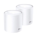 TPLINK Kit 2 Routers Inalámbricos MESH Interior para Hogar / Doble Banda Wi-Fi 6 AX1800 Mbps / 2 Puerto Gigabit WAN/LAN / 2 Antenas Internas / Administración Mediante la App Deco (iOS, Android) / Protección HomeShield