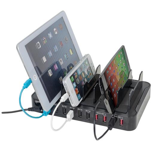 Manhattan Estacion de carga con 10 puertos USB