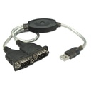 Manhattan 174947 cable de serie Negro 045 m USB A DB9