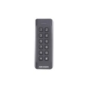 Hikvision Digital Technology Lector de Tarjetas PROX EM y Contraseñas / Exterior IP65 / Wiegand / Compatible con Cualquier Panel / PERFIL DELGADO y ESTETICO / Indicador LED