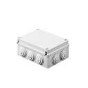 Gewiss Caja de derivación de PVC Auto-extinguible con 10 entradas, tapa atornillada, 190 x 140 x 70 MM, Para Exterior (IP55)