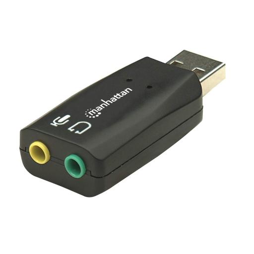 [MANHATTAN_150859] Adaptador de Audio 3-D USB de Alta Velocidad Manhattan.