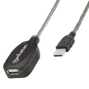 Cable Extensión Activa USB Manhattan Plata 5 M.