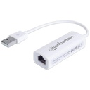 Adaptador Fast Ethernet USB de Alta Velocidad 2.0 Manhattan Blanco.