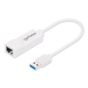 Adaptador de Súper Velocidad USB 3.0 a RJ-45 GB Ethernet Manhattan.