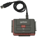 Adaptador USB de Alta Velocidad 2.0 a SATA/ IDE Manhattan Negro.
