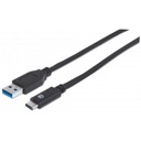 Cable para Dispositivos USB-C Manhattan Negro 1 M.