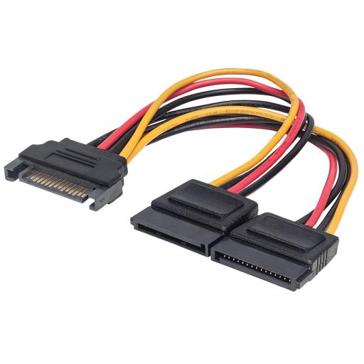 [MANHATTAN_354554] Cable Y de alimentación SATA Manhattan 15 CM.