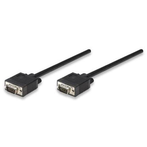 [MANHATTAN_371377] Cable de Video para Monitor SVGA Manhattan Negro 11 M.