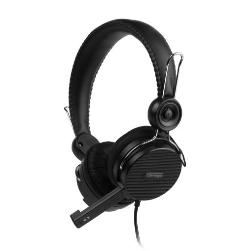 Vorago HS-201 auricular y casco Auriculares Alámbrico Diadema Llamadas/Música Negro