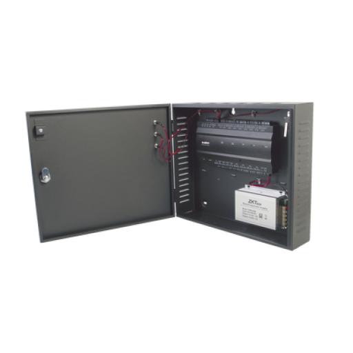 ZKTeco Controlador de acceso / 4 PUERTAS / Biometría Integrada / Hasta 20,000 Huellas / 30,000 Tarjetas / Incluye Gabinete y Fuente de Alimentación 12Vcc/5A