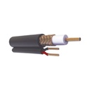 Viakon ( venta x metro ) Cable coaxial RG59 Siamés, Malla de Cobre y Aluminio, HECHO EN MÉXICO, Optimizado para HD+ 2 hilos calibre 20.
