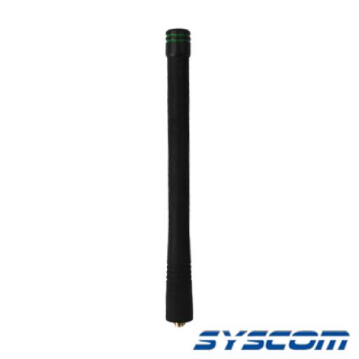 Syscom Antena VHF Helicoidal, 150-164 MHz. Versión Mejorada, conector SMA Hembra.