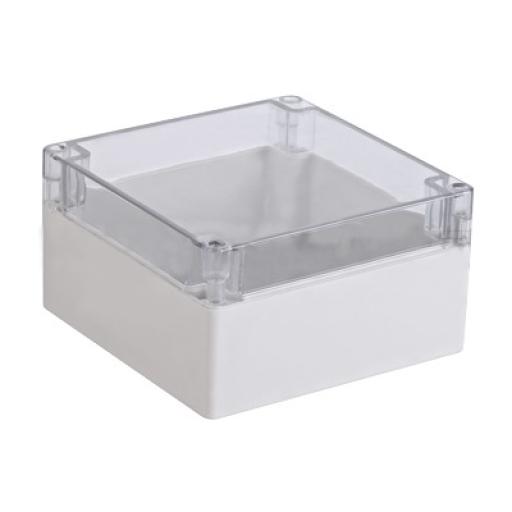 txPRO Gabinete Plástico para Exterior (IP65) de 160 x 160 x 90 mm Cierre por Tornillos Tapa Transparente.