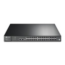 TPLINK Switch Core JetStream administrable capa 3, 24 puertos RJ45 Gigabit, 4 puertos SFP combo, hasta 4 ranuras SFP+, apilamiento de hasta 8.