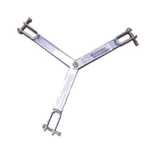 SYSCOM TOWERS Brida para sujeción de retenida compatible con tramos STZ30, Galvanizado Electrolítico.