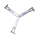 SYSCOM TOWERS Brida para sujeción de retenida compatible con tramos STZ45G, Galvanizado por Inmersión en Caliente.