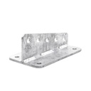 SYSCOM TOWERS Ancla Aleta de 5 Orificios con 4 Puntos de Fijación. Uso en Fijación de mástiles. Galvanizado por Inmersión en Caliente.