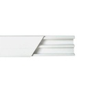 Thorsman Canaleta blanca de PVC auto extinguible, con división, 20 x 10 mm, tramo de 2.5m (5101-01250)