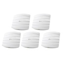TPLINK Kit de 5 Puntos de Accesso Omada doble banda 802.11ac, MU-MIMO, PoE af y PoE Pasivo, soporta hasta 100 clientes, hasta 1350 Mbps.