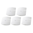 TPLINK Kit de 5 Puntos de Accesso Omada doble banda 802.11ac, MU-MIMO, PoE af y PoE Pasivo, soporta hasta 100 clientes, hasta 1350 Mbps.