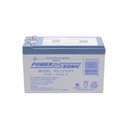 Power-Sonic Batería 12V, 7AH, Para Respaldo, Tecnologías AGM/VRLA, 5 Años Vida Útil, Terminales F2, Reconocida UL 