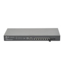 TPLINK Switch L2+ Omada PoE+ / 8 Puertos PoE+ MultiGigabit 2.5G / 2 Puertos SFP+ 10G / 2 Puertos Consola (RJ45 y microUSB) / Administración Centralizada Omada o Stand-Alone / Multicast IGMP / Calidad de Servicio / Presupuesto PoE 240W / Montaje en Rack