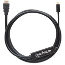 Cable adaptador USB-C a HDMI Manhattan Negro 2 M.
