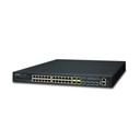 Planet Switch Administrable L3 Stacking 10/100/1000T 24 puertos PoE802.3at, 4 puertos 10G SFP+ 370 W