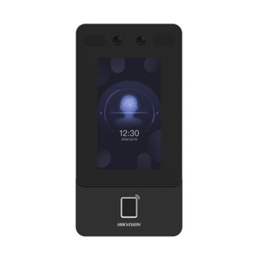 Hikvision Digital Technology Terminal Min Moe WiFi de Reconocimiento Facial y Huella con lector PROX EM / Exterior IP65  / Hasta 1.5 mts en lectura de rostro / Soporta P2P Hik-Connect / 1,500 Rostros / 3,000 Huellas / Videoportero.