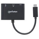 Docking Station HDMI Convertidor USB Tipo-C Manhattan Negro.