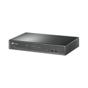 TPLINK Switch PoE No Administrable de Escritorio / 8 puertos 10/100 Mbps / 4 puertos PoE af / Presupuesto 41 W / Modo extensor PoE hasta 250 metros / Calidad video prioritaria