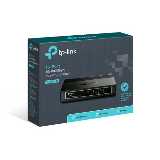 Switch no administrable de 16 puertos 10/100 Mbps