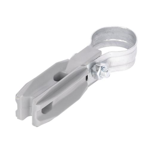 [SFIRE_SFABRAZADERA1PG] SFire Aislador de paso o esquina de color GRIS con abrazadera incluida de 1 Pulgada para uso en poste cerco eléctrico