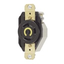 Hubbell Receptáculo de Media Vuelta Industrial 30 A 125 V CA 2 Polos 3 Hilos (Nema L5-30R) Color Negro.