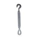 SYSCOM TOWERS Tensor de 1/2" x 6" Acero Forjado OJO-GANCHO Galv. Inmersión en Caliente (Carga Max. 1500 Lbs).