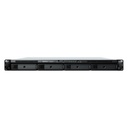 Synology Servidor NAS para Rack (1 U) de 4 Bahías (Expandible a 8 Bahías) / Servicio Nube Gratis (P2P) / Administración Remota y Respaldo Programado/ Fuente poder redundante