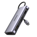 Ugreen HUB USB-C (Docking Station) 10 en 1 | 3 USB-A 3.0 | USB-C PD Carga 100W | HDMI 4K@30Hz | RJ45 (Gigabit Ethernet) | VGA | Lector Tarjeta SD + Micro SD (TF) Uso Simultaneo | Jack Audio 3.5mm | Carcasa de Aluminio.