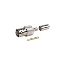 RF Industries Conector BNC Hembra de Anillo para Cables RG-8/X, LMR-240, 9258, Níquel/ Oro/ Delrin.
