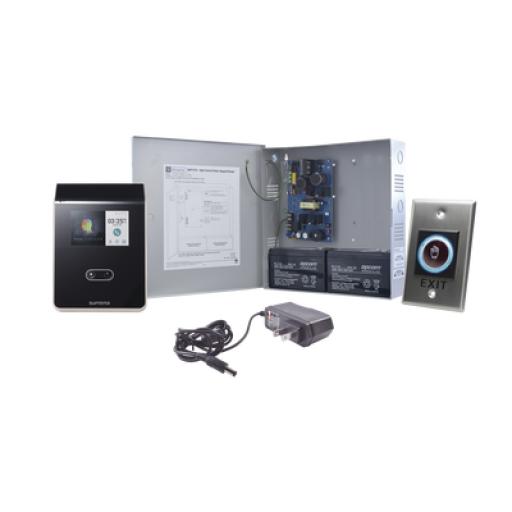 Syscom Sistema Completo de Acceso sin contacto Facial SUPREMA, Incluye Lector Biometrico FS2AWB, boton de salida ACCESSK! y fuente