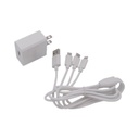 Epcom Cargador de pared de 5 Vcc 2A / Multi-puertos / USB-C, Micro USB, Lightning (iPhone)