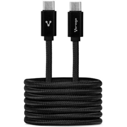  Vorago Cable Vorago Usb C - Usb C Metro Carga Rapida Negro Cab-124 Bk